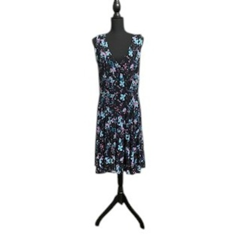 Cynthia Rowley Floral Dress V Neck Sleeveless Casual Summer XL